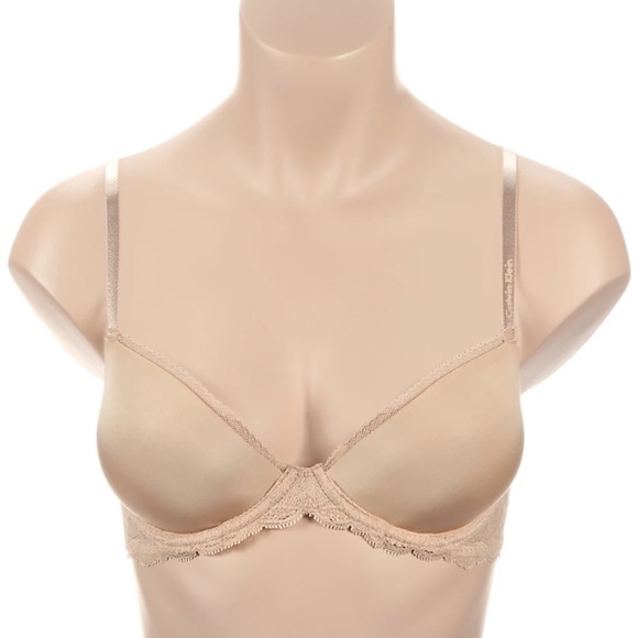 Calvin Klein Seductive Comfort Lace Demi Lift Multiway Bra Nude 30D NWT QF1444 - Picture 2 of 5